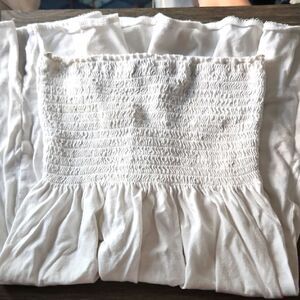 SO White Smocked Tube Top Pre Loved Size Medium